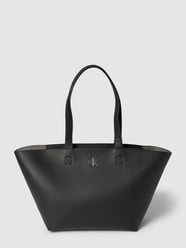 Torba shopper z detalami z logo od Calvin Klein Jeans Czarny - 41