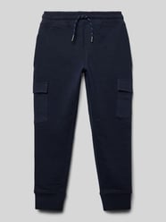 Sweatpants mit Eingrifftaschen Modell 'cargo' von Mango Blau - 4