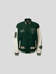 College-Jacke mit Label-Patches von Preach Grün - 3