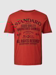 T-shirt PLUS SIZE z nadrukiem z logo od Jack & Jones Plus Pomarańczowy - 14