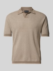 Regular Fit Poloshirt mit Strukturmuster von Emporio Armani Beige - 13