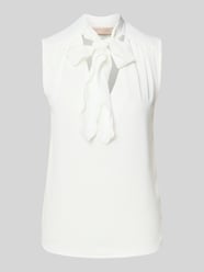 Regular fit blousetop met sierstrik van Rinascimento - 12