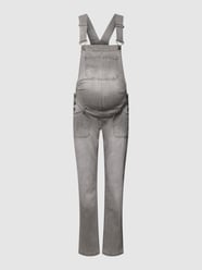 Umstands-Latzhose in Jeans-Optik von Mamalicious Grau - 37