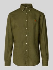 Slim fit linnen overhemd met logostitching van Polo Ralph Lauren - 28