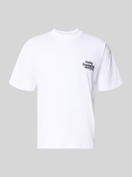T-shirt w kroju regular fit z haftowanym logo od ANOTHER COTTON LAB - 20