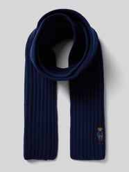 Wollschal mit Label-Motiv-Stitching Modell 'BEAR' von Polo Ralph Lauren Blau - 23