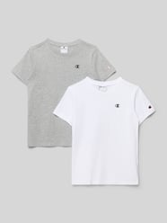 T-shirt w kroju regular fit z nadrukiem logo w 2-paku od Champion - 22