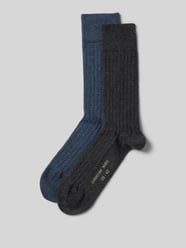 Socken mit Label-Print im 2er-Pack von Christian Berg Men Blau - 47