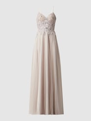 Abendkleid mit ornamentalen Stickereien von Luxuar Pink - 10