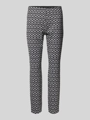 Spodnie materiałowe o kroju slim fit z elastycznym pasem od comma - 44