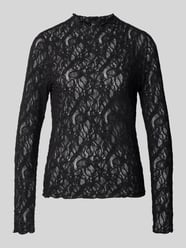Langarmshirt mit Ausbrenner-Spitze von s.Oliver BLACK LABEL - 42