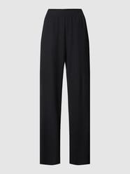 Stoffen broek met elastische band, model 'LUNA' van Pieces Zwart - 34