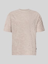 Regular Fit T-Shirt aus Baumwoll-Mix Modell 'TE_FLOWER' von BOSS Orange Beige - 1