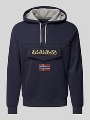 Hoodie mit Label-Patch Modell 'BURGEE' von Napapijri Blau - 39