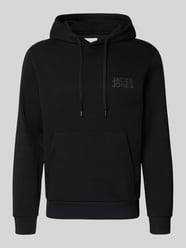 Bluza z kapturem z nadrukiem z logo i kieszenią kangurka od JACK & JONES - 2