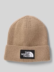 Beanie in gebreide look met logopatch, model 'Box' van The North Face Beige - 32