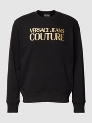Sweatshirt mit Label-Print von Versace Jeans Couture Grau / Schwarz - 36