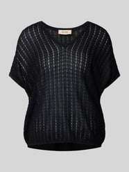 Strickpullover mit V-Ausschnitt Modell 'Shani Plain' von MOS MOSH - 3