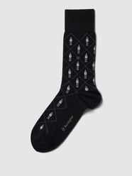 Socken mit Allover-Muster von Burlington Schwarz - 45
