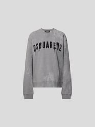 Sweatshirt mit Label-Print von Dsquared2 Grau / Schwarz - 12