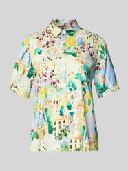 Regular Fit Bluse im Allover-Look von Milano Italy - 32