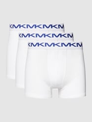 Boxershort met logo in band in een set van 3 stuks, model 'STRETCH FACTOR BOXER' van MICHAEL Michael Kors Wit - 45