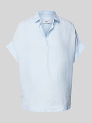 Bluzka lniana o kroju regular fit z krótkimi rękawami model ‘DERRY’ od 0039 Italy - 40