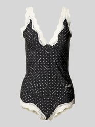 Regular fit kanten top in een set met bijpassende panty van Guess - 12