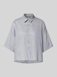 Relaxed fit linnen blouse met extra brede schouders van Drykorn - 7