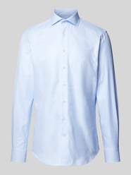 Slim Fit Business-Hemd mit Haifischkragen von Profuomo Blau - 36