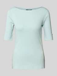T-Shirt mit geripptem U-Boot-Ausschnitt Modell 'JUDY' von Lauren Ralph Lauren - 39