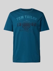 T-Shirt mit Rundhalsausschnitt von Tom Tailor Blau - 22