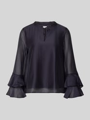 Regular Fit Bluse aus Lyocell-Mix mit Volants von COMMA - 40