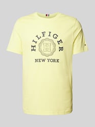 T-Shirt mit Label-Print von Tommy Hilfiger Gelb - 39