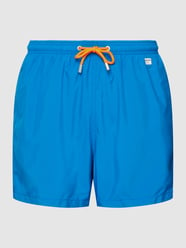 Badehose mit Label-Patch von MC2 Saint Barth Blau - 36