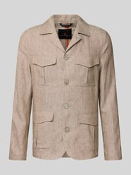 Hemdjacke aus Leinen mit Pattentaschen von Zuitable Beige - 9