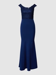 Abendkleid mit tiefem Gehschlitz von Lipsy Blau - 14