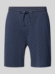 Szorty z bawełny z wzorem z logo od JOOP! COLLECTION - 11
