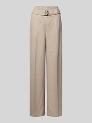 Stoffhose mit Bundfalten von MORE & MORE Beige - 5