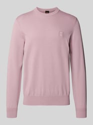 Sweter o kroju regular fit z mieszanki bawełny i kaszmiru model „KANOVANO” od BOSS Orange Fuksjowy - 29