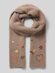 Schal mit verspielten Stickereien von PIECES Beige - 33