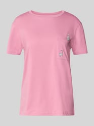 T-Shirt mit Brusttasche von Jake*s Casual Pink - 45