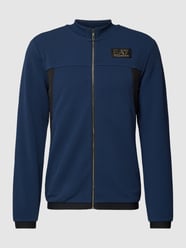 Bluza rozpinana z fakturowanym wzorem od EA7 Emporio Armani Niebieski - 7