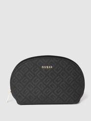 Kosmetiktasche mit Label-Schriftzug von Guess Schwarz - 45