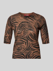 koszulka z dzianiny o kroju regular fit z mieszanka bawełny model 'AGO' od Max Mara Studio - 1