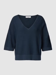 Strickpullover mit 3/4 Arm von Marc O'Polo Denim Blau - 26