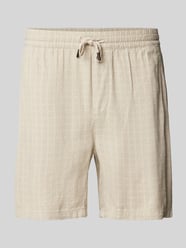 Loose Fit Shorts aus Viskose-Mix mit Leinen-Anteil Modell 'TEL' von Only & Sons Beige - 45