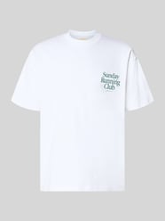T-shirt z nadrukiem i okrągłym dekoltem od ANOTHER COTTON LAB - 2