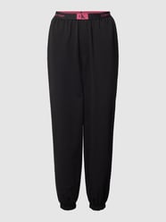Stoffen broek met labeldetails van Calvin Klein Underwear Zwart - 46