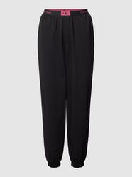 Stoffen broek met labeldetails van Calvin Klein Underwear Zwart - 23